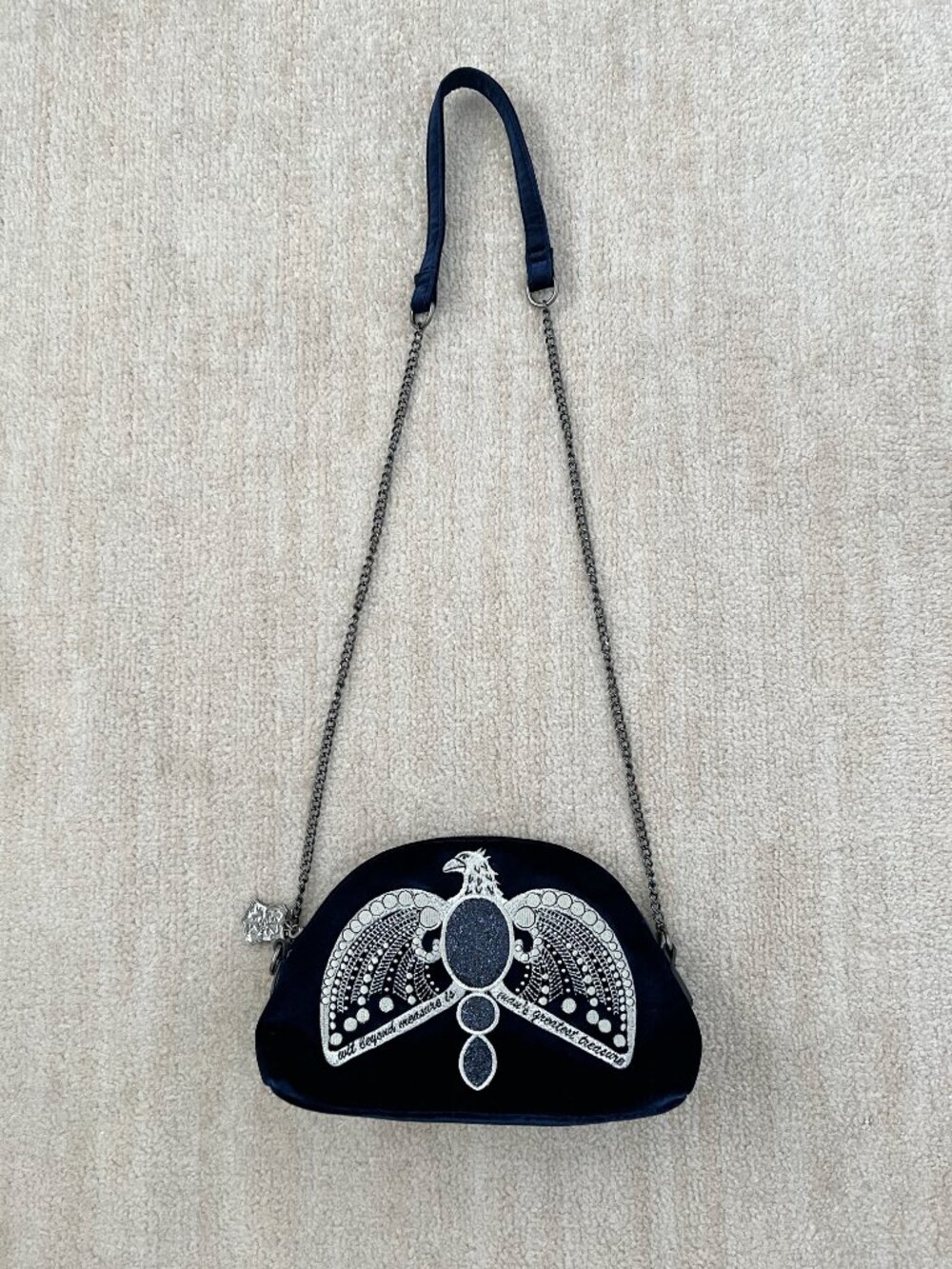 Danielle Nicole Harry Potter Ravenclaw Diadem Horcrux Blue Crossbody Velvet Bag